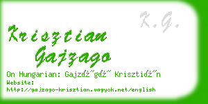 krisztian gajzago business card